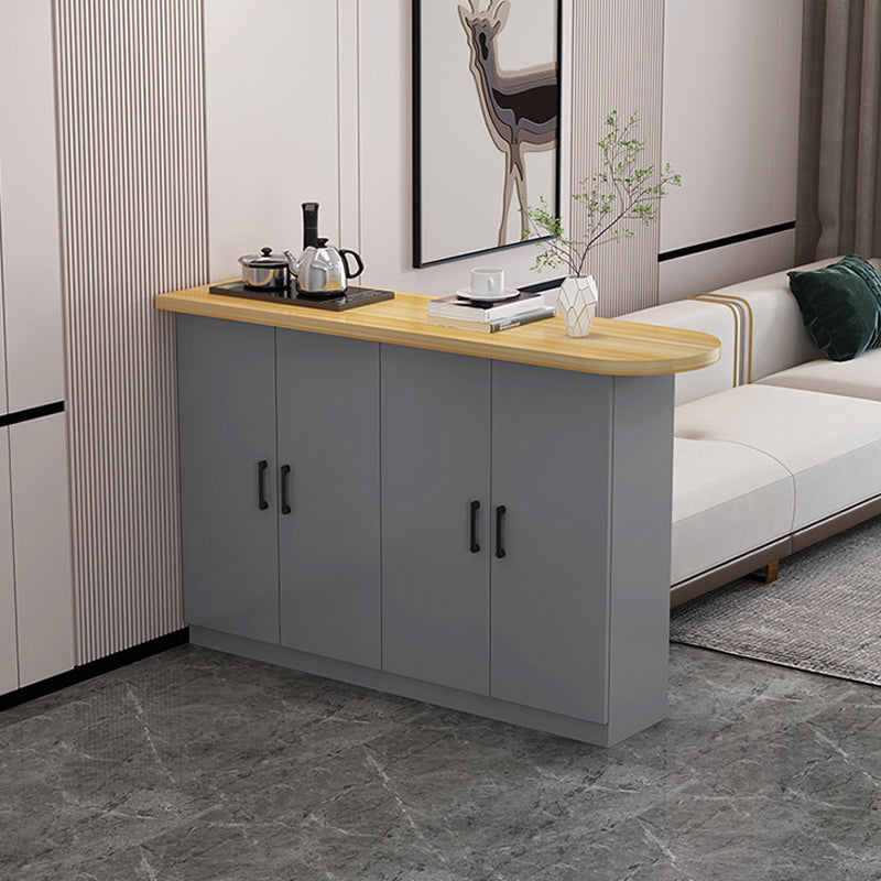 Modern Indoor Counter Table Faux Wood Bar Stool Table with Storage Clearhalo 'Bar Furniture' 'Bar Tables' 'bar_tables' 'furn' 'furn_bar_tables' 'Furniture' 'Kitchen & Dining Furniture' 7393671