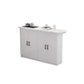 Modern Indoor Counter Table Faux Wood Bar Stool Table with Storage White Without Chairs Clearhalo 'Bar Furniture' 'Bar Tables' 'bar_tables' 'furn' 'furn_bar_tables' 'Furniture' 'Kitchen & Dining Furniture' 7393672
