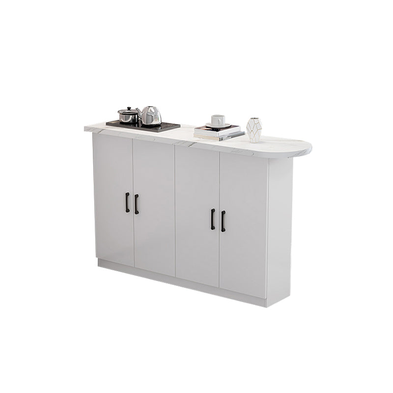 Modern Indoor Counter Table Faux Wood Bar Stool Table with Storage White Without Chairs Clearhalo 'Bar Furniture' 'Bar Tables' 'bar_tables' 'furn' 'furn_bar_tables' 'Furniture' 'Kitchen & Dining Furniture' 7393672
