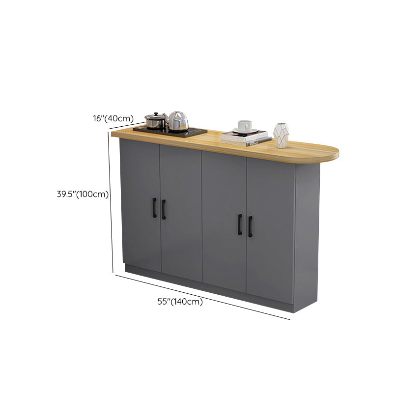 Modern Indoor Counter Table Faux Wood Bar Stool Table with Storage Clearhalo 'Bar Furniture' 'Bar Tables' 'bar_tables' 'furn' 'furn_bar_tables' 'Furniture' 'Kitchen & Dining Furniture' 7393696