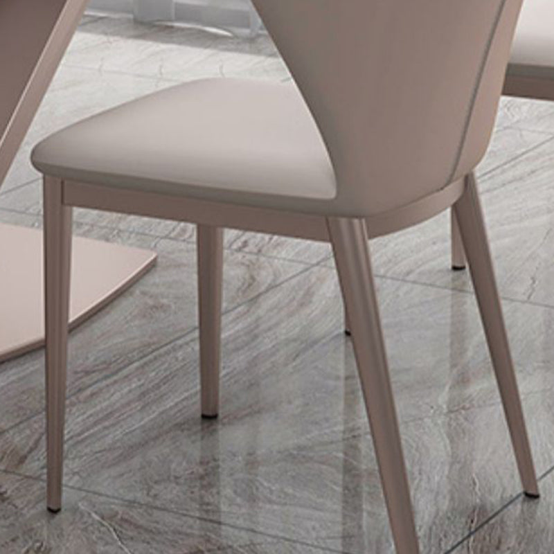 Set da pranzo in pietra sinterizzato 1/5/7 pezzi con mobili da cucina a base di metallo