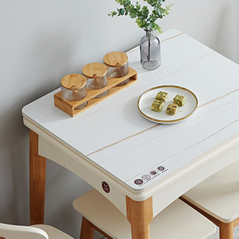 Modern DiningTable Set 5 Pieces with Wood Base Kitchen Furniture Set