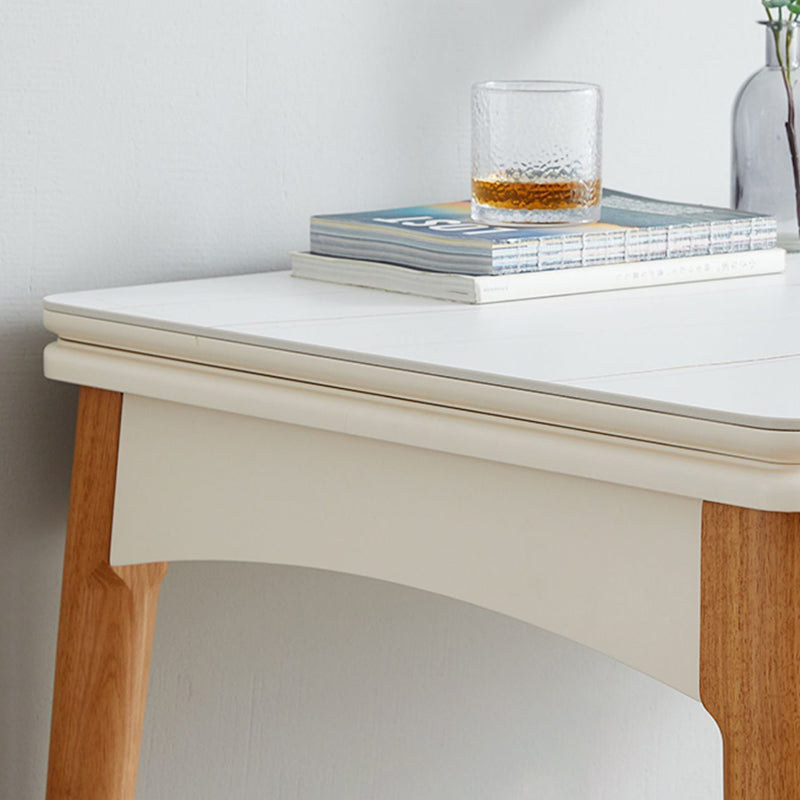 Juego moderno de mesa comedor con muebles de cocina de base de madera