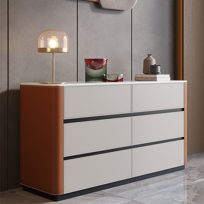 Scheda laterale contemporanea Pietra Storage a buffet con cassetti per sala da pranzo