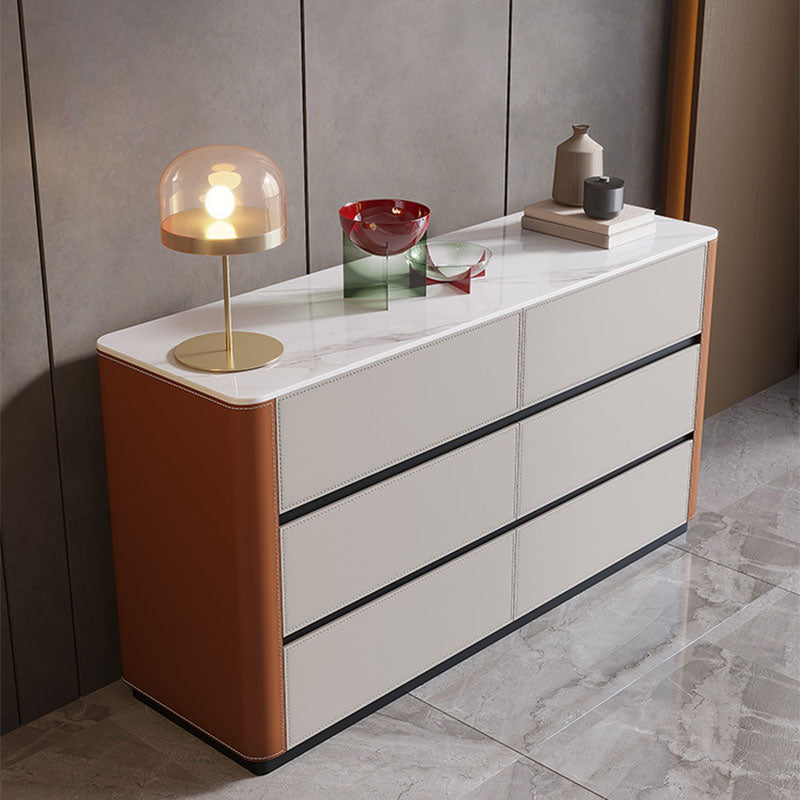 Scheda laterale contemporanea Pietra Storage a buffet con cassetti per sala da pranzo