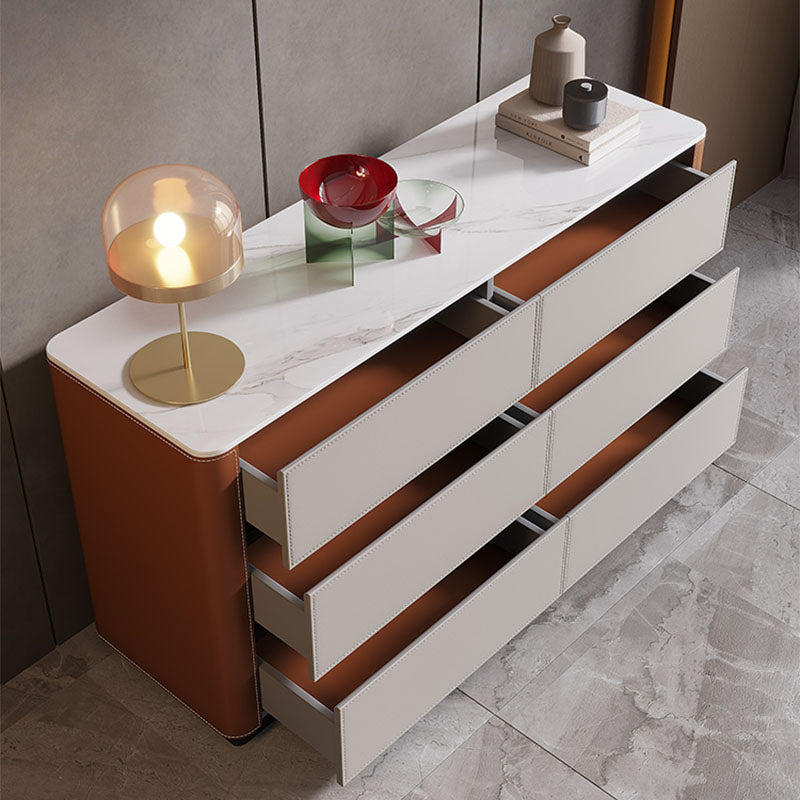 Scheda laterale contemporanea Pietra Storage a buffet con cassetti per sala da pranzo