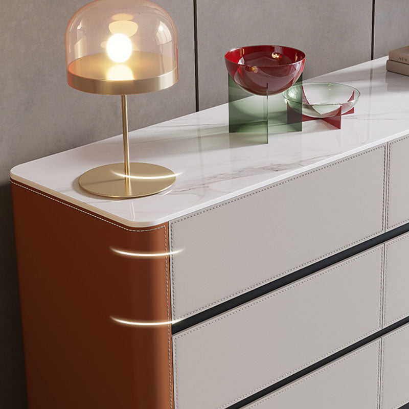Scheda laterale contemporanea Pietra Storage a buffet con cassetti per sala da pranzo