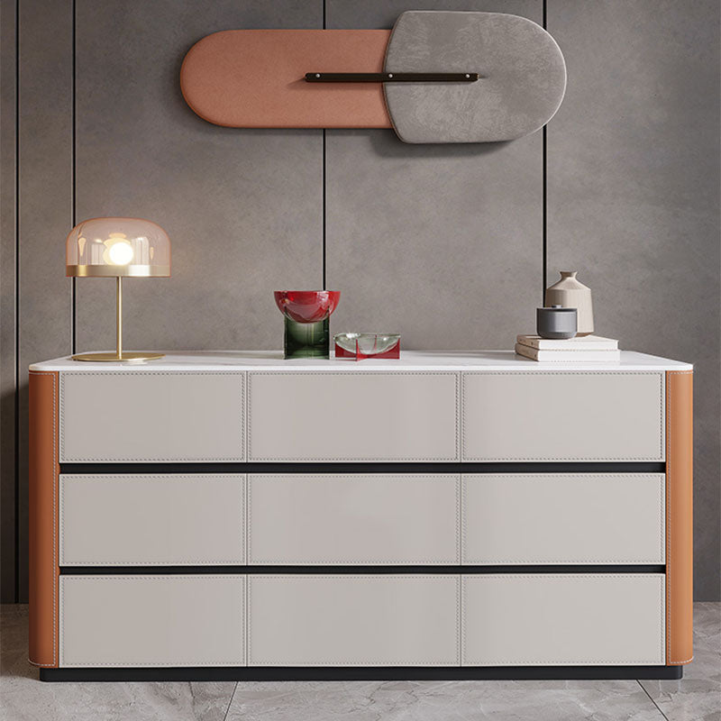 Scheda laterale contemporanea Pietra Storage a buffet con cassetti per sala da pranzo