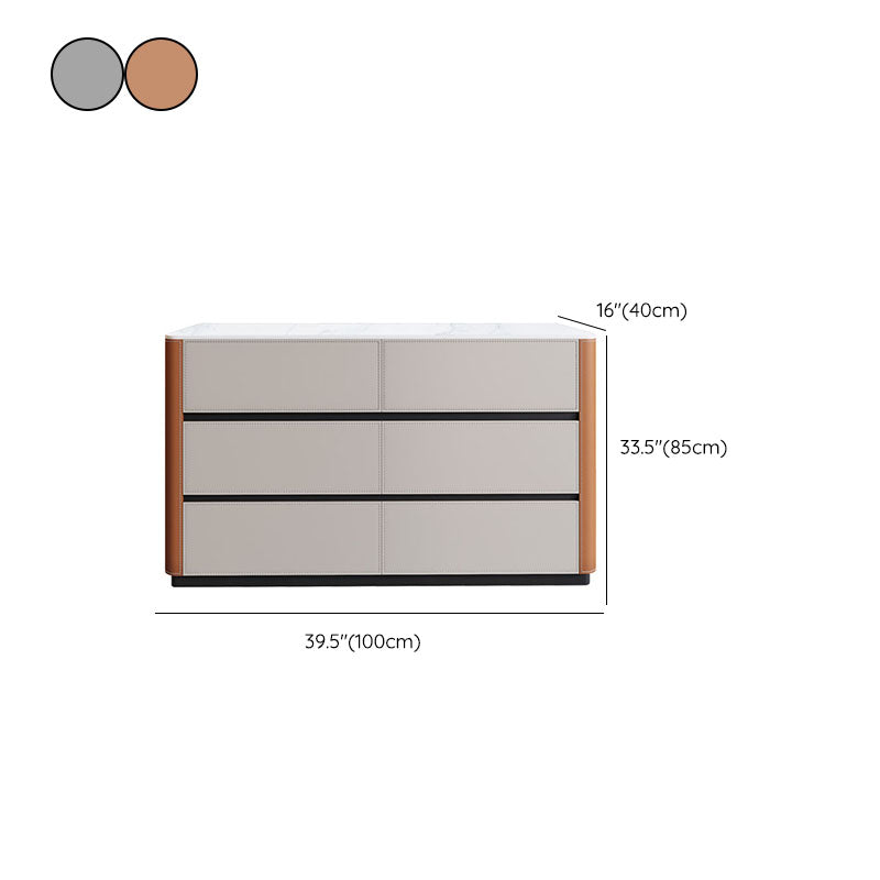 Scheda laterale contemporanea Pietra Storage a buffet con cassetti per sala da pranzo