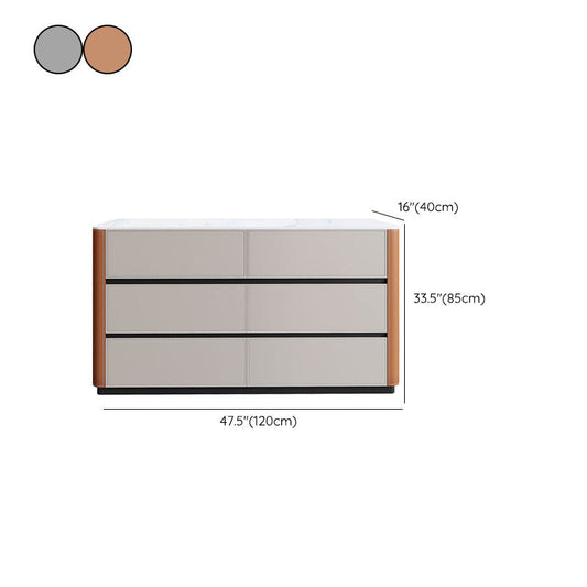 Scheda laterale contemporanea Pietra Storage a buffet con cassetti per sala da pranzo