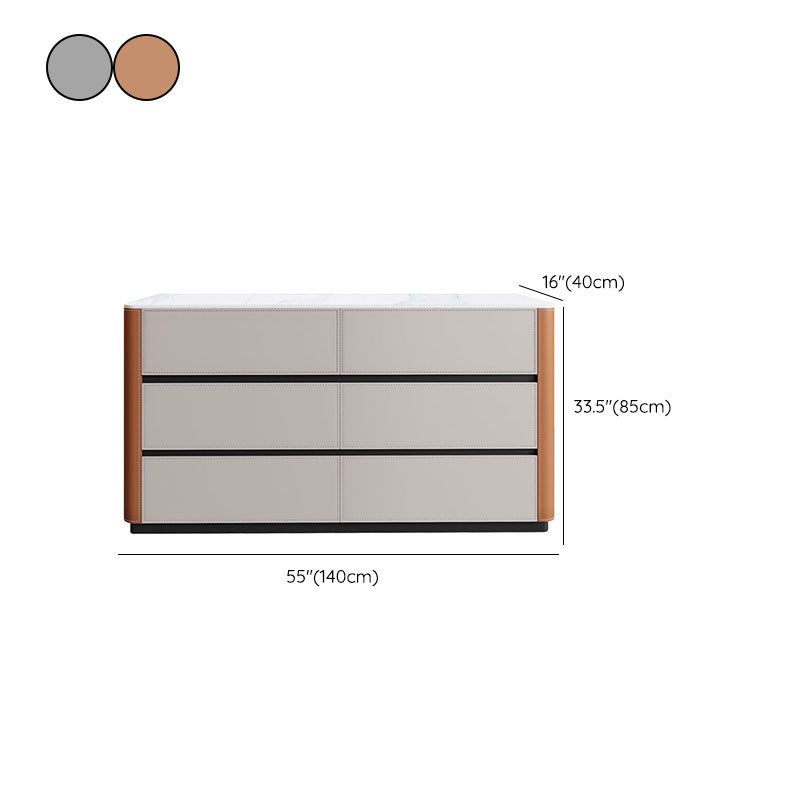 Scheda laterale contemporanea Pietra Storage a buffet con cassetti per sala da pranzo