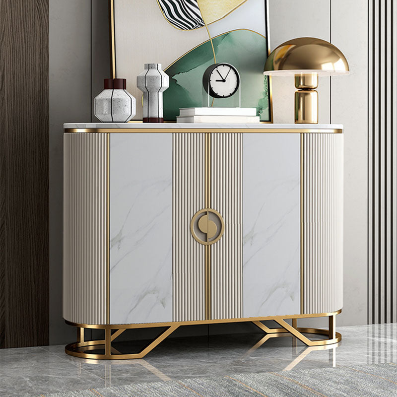 Tavolo da tavolo a buffet glam tavolo di calcolo in pietra con porte per sala da pranzo