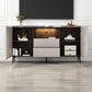 Stone Media Console TV Stand Modern TV Stand Console with 2 Drawers Clearhalo 'furn' 'furn_tv_stands_entertainment_centers' 'Furniture' 'Living Room Furniture' 'TV Stands & Entertainment Centers' 'TV Stands & Media Storage Furniture' 'tv_stands_entertainment_centers' 7393862