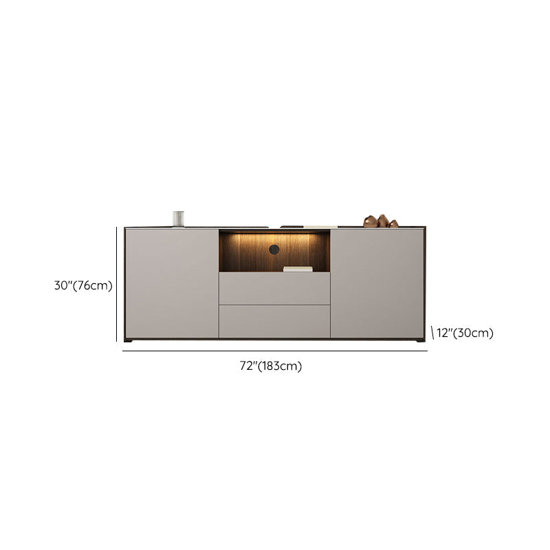 Stone Media Console TV Stand Modern TV Stand Console with 2 Drawers Clearhalo 'furn' 'furn_tv_stands_entertainment_centers' 'Furniture' 'Living Room Furniture' 'TV Stands & Entertainment Centers' 'TV Stands & Media Storage Furniture' 'tv_stands_entertainment_centers' 7393891