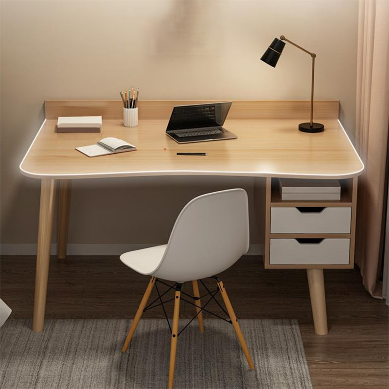 Contemporary Office Desk Parsons Writing Desk with Wooden Legs Clearhalo 'furn' 'furn_office_desk' 'Furniture' 'Office Desks' 'Office Furniture' 'office_desk' 7394156