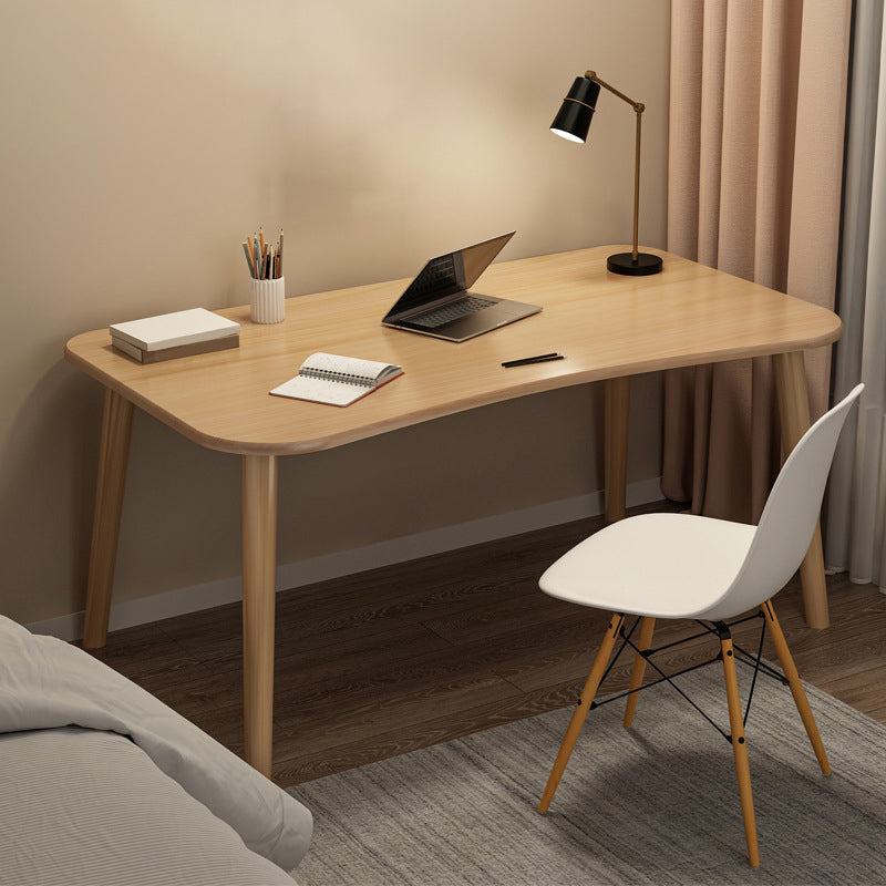 Contemporary Office Desk Parsons Writing Desk with Wooden Legs 39"L x 20"W x 29"H Natural No Drawer Clearhalo 'furn' 'furn_office_desk' 'Furniture' 'Office Desks' 'Office Furniture' 'office_desk' 7394181