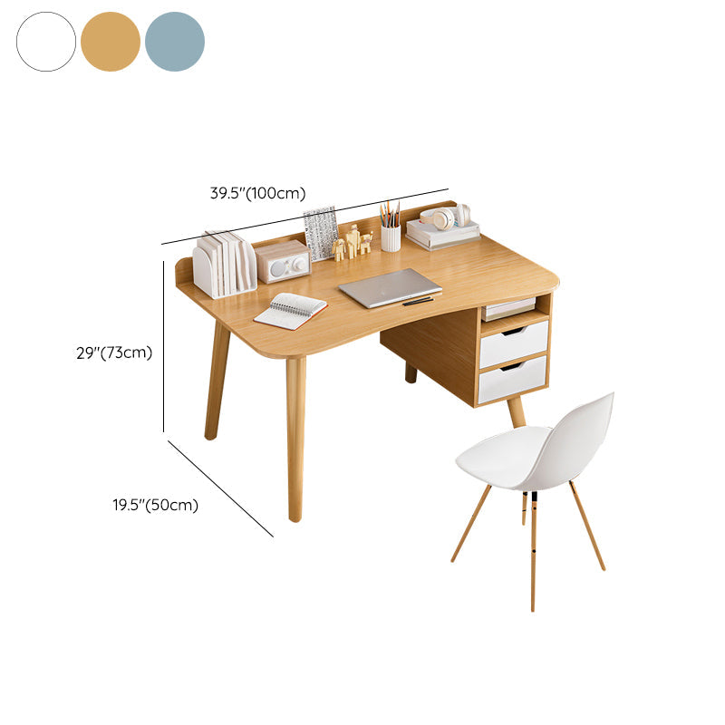 Contemporary Office Desk Parsons Writing Desk with Wooden Legs Clearhalo 'furn' 'furn_office_desk' 'Furniture' 'Office Desks' 'Office Furniture' 'office_desk' 7394185