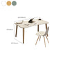 Contemporary Office Desk Parsons Writing Desk with Wooden Legs Clearhalo 'furn' 'furn_office_desk' 'Furniture' 'Office Desks' 'Office Furniture' 'office_desk' 7394189