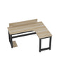 Bureau de bureau industriel Fabriqué en bois en L 29,25 pouces H bureau d'écriture
