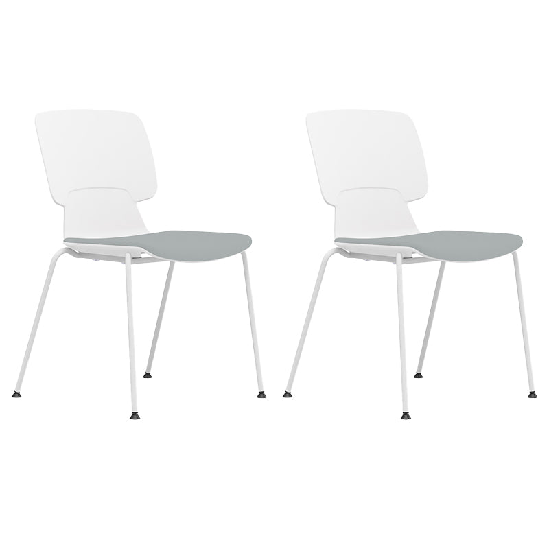 Silla de escritorio moderna brazos fijos tapizados sin silla angustiante