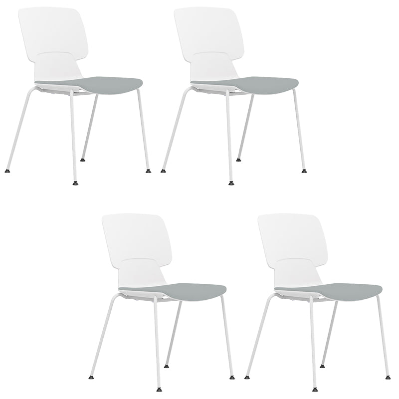 Silla de escritorio moderna brazos fijos tapizados sin silla angustiante