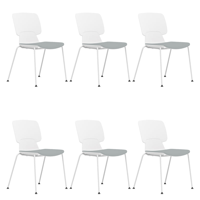 Silla de escritorio moderna brazos fijos tapizados sin silla angustiante