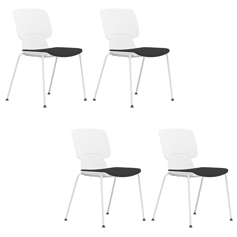 Silla de escritorio moderna brazos fijos tapizados sin silla angustiante