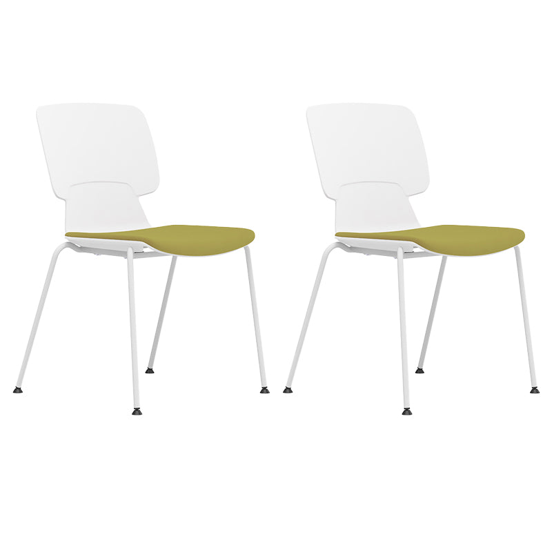 Silla de escritorio moderna brazos fijos tapizados sin silla angustiante