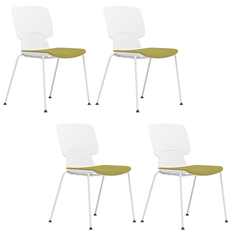 Silla de escritorio moderna brazos fijos tapizados sin silla angustiante