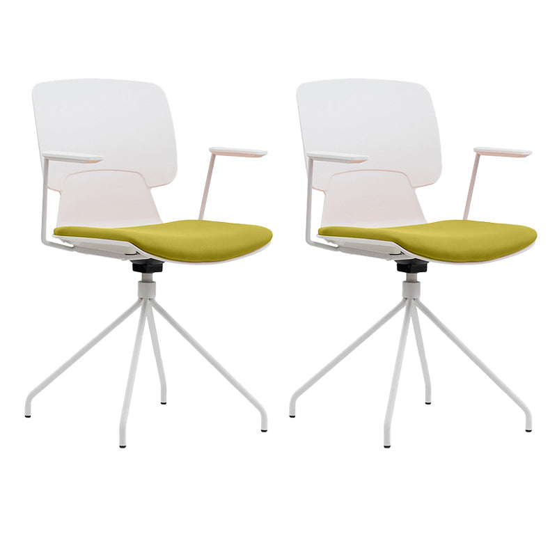 Silla de escritorio moderna brazos fijos tapizados sin silla angustiante