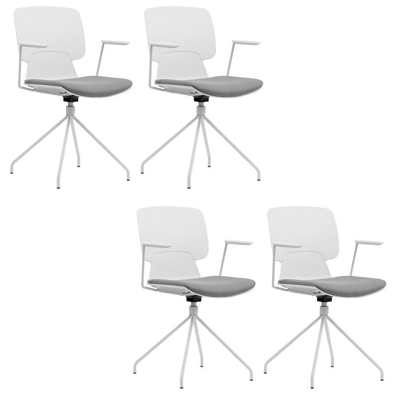 Silla de escritorio moderna brazos fijos tapizados sin silla angustiante