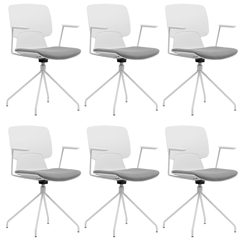 Silla de escritorio moderna brazos fijos tapizados sin silla angustiante