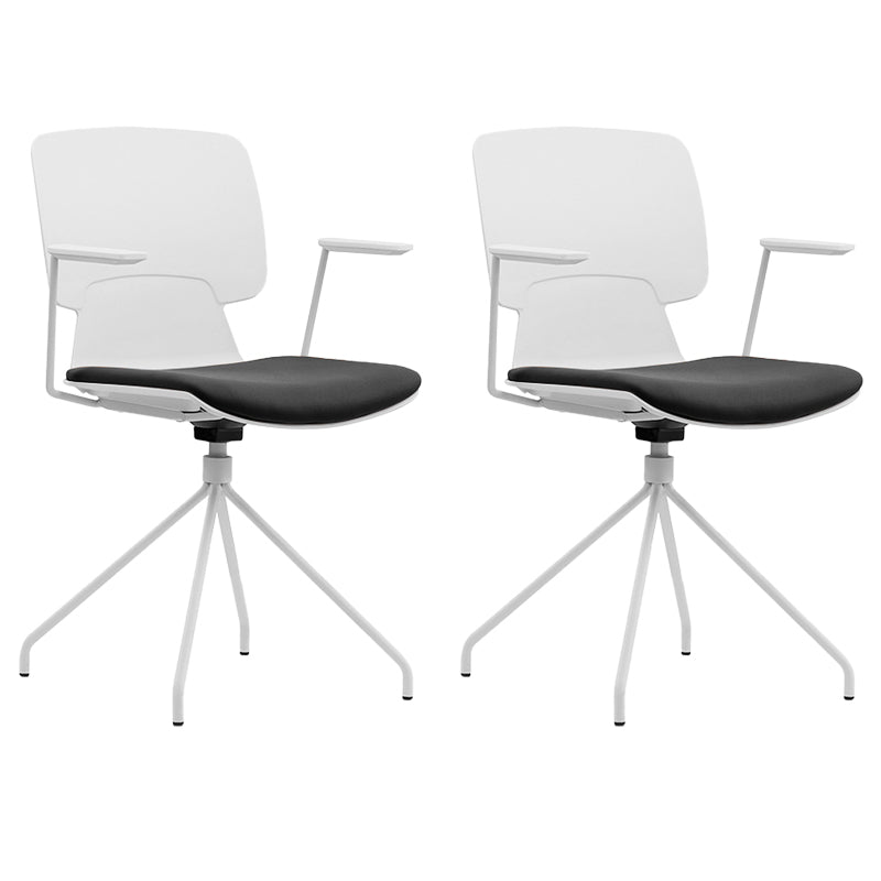 Silla de escritorio moderna brazos fijos tapizados sin silla angustiante