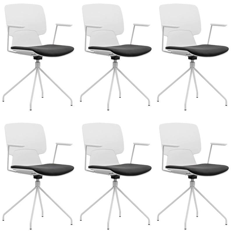 Silla de escritorio moderna brazos fijos tapizados sin silla angustiante