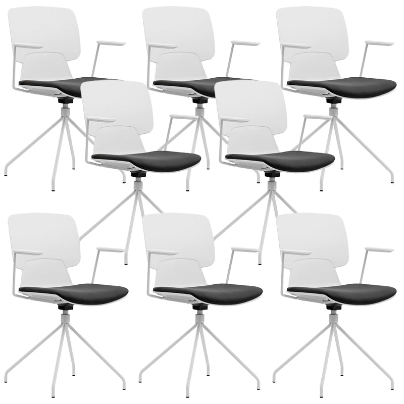 Silla de escritorio moderna brazos fijos tapizados sin silla angustiante