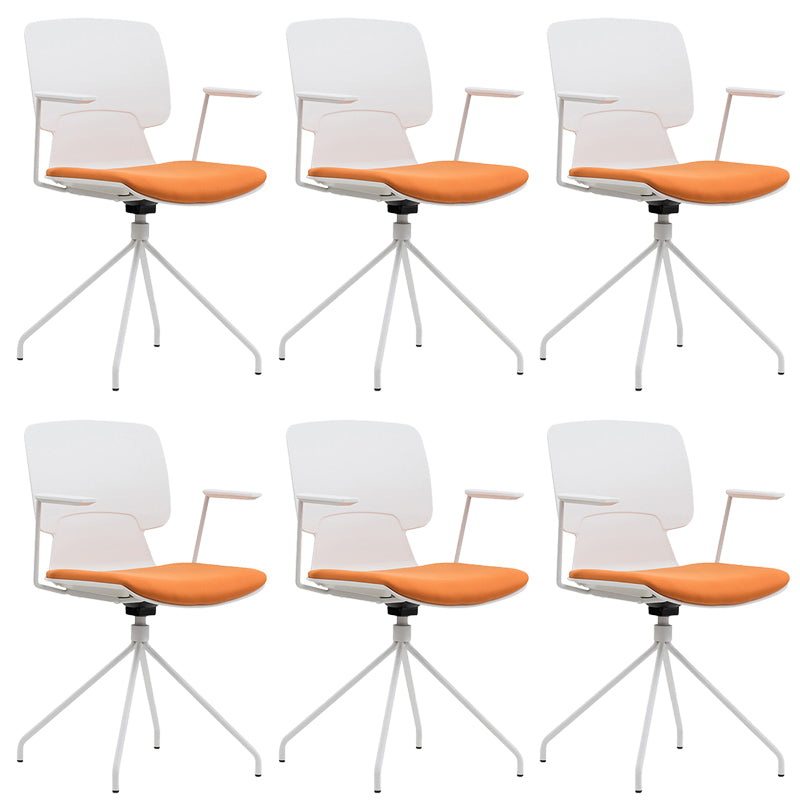 Silla de escritorio moderna brazos fijos tapizados sin silla angustiante