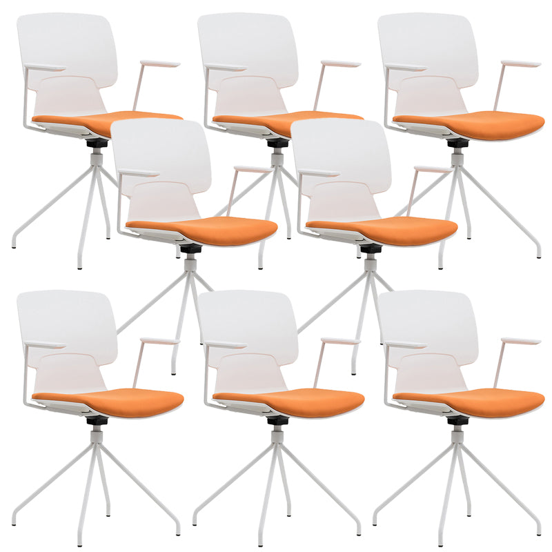 Silla de escritorio moderna brazos fijos tapizados sin silla angustiante