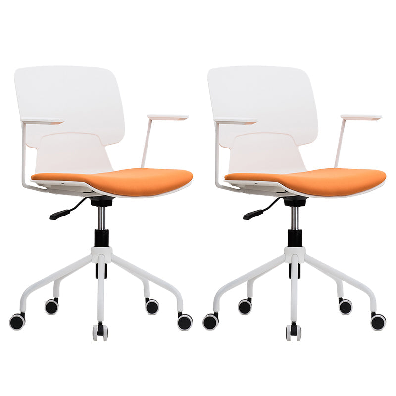 Silla de escritorio moderna brazos fijos tapizados sin silla angustiante