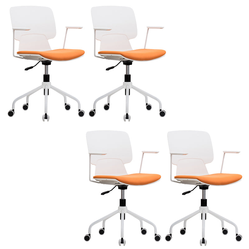 Silla de escritorio moderna brazos fijos tapizados sin silla angustiante