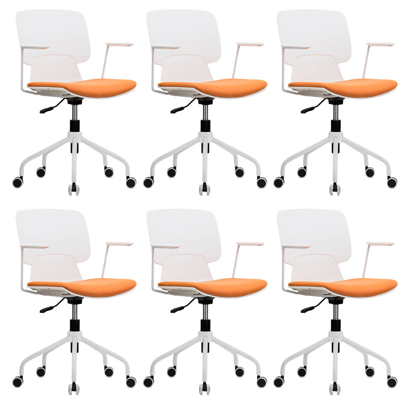 Silla de escritorio moderna brazos fijos tapizados sin silla angustiante