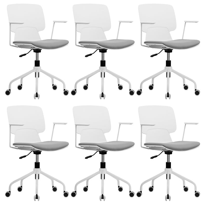 Silla de escritorio moderna brazos fijos tapizados sin silla angustiante