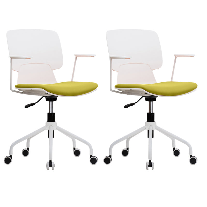 Silla de escritorio moderna brazos fijos tapizados sin silla angustiante