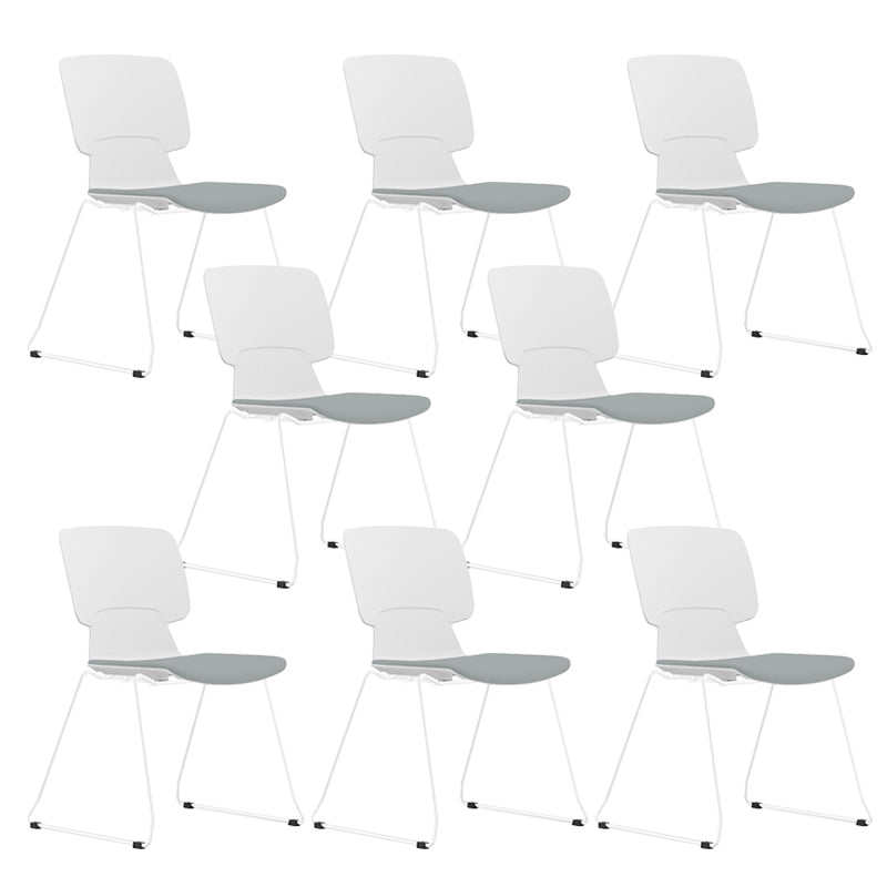 Silla de escritorio moderna brazos fijos tapizados sin silla angustiante