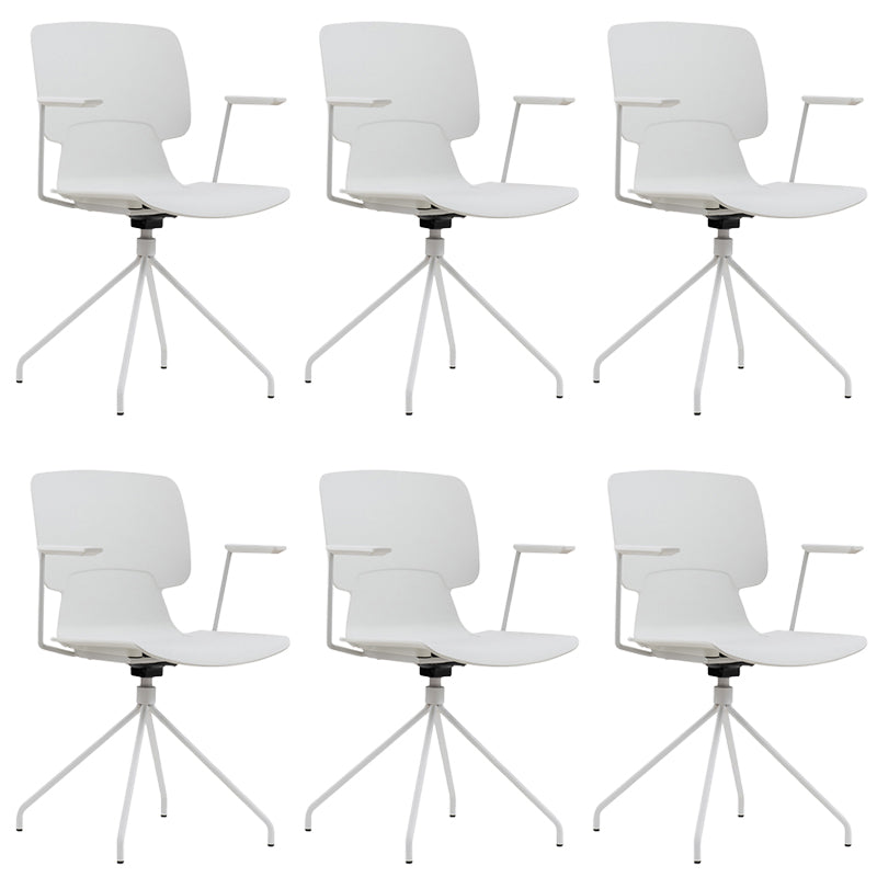 Silla de escritorio moderna brazos fijos tapizados sin silla angustiante