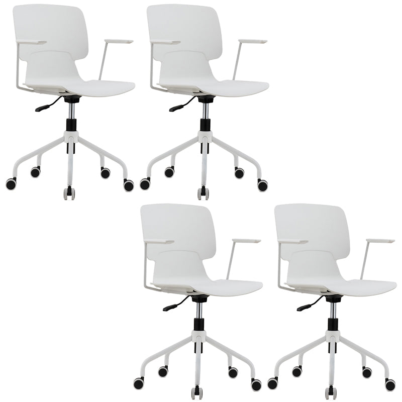 Silla de escritorio moderna brazos fijos tapizados sin silla angustiante