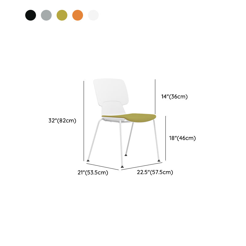 Silla de escritorio moderna brazos fijos tapizados sin silla angustiante