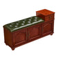 Traditional Entryway Bench Solid Wood Bench with Upholstered , 13.65 Inch W 47"L x 14"W x 24"H Brown Green Clearhalo 'Benches' 'Chairs & Seating' 'furn' 'furn_benches' 'Furniture' 'Living Room Furniture' 7394561