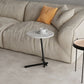 Contemporary Slate and Metal Single Coffee Table Frame Round Glam Coffee Table