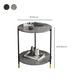 Modern Slate and Metal Single Coffee Table Frame Round Glam Coffee Table Clearhalo 'Coffee & Accent Tables' 'Coffee Tables' 'coffee_tables' 'furn' 'furn_coffee_tables' 'Furniture' 'Living Room Furniture' 7394720