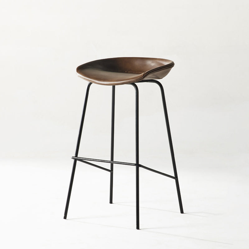 Sgabello da bar in ferro con bancone senza braccio moderno sgabello da bar con pedale per caffè